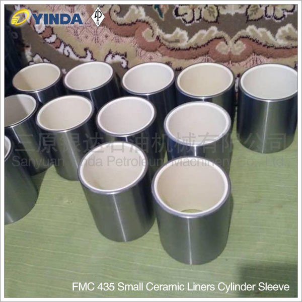 FMC Bean Pump Alumina Ceramic Liners, pequeña manga de cerámica del cilindro de los trazadores de líneas de FMC 435, API-7K certificó la fábrica